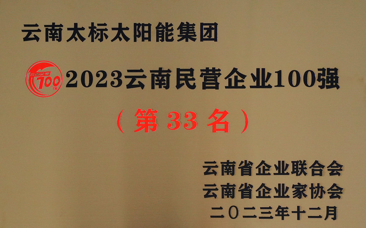 2023民营企业100强奖牌