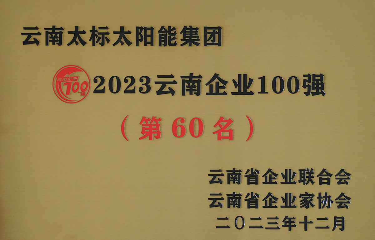 2023云南企业100强奖牌